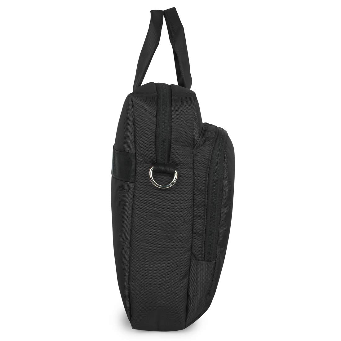 SHIBUI series carry upto 15.6inch Unisex Bag Cross Over Shoulder Messenger Bags for man and women with Detachable shoulder straps & Laptop Compartment (Black) 1