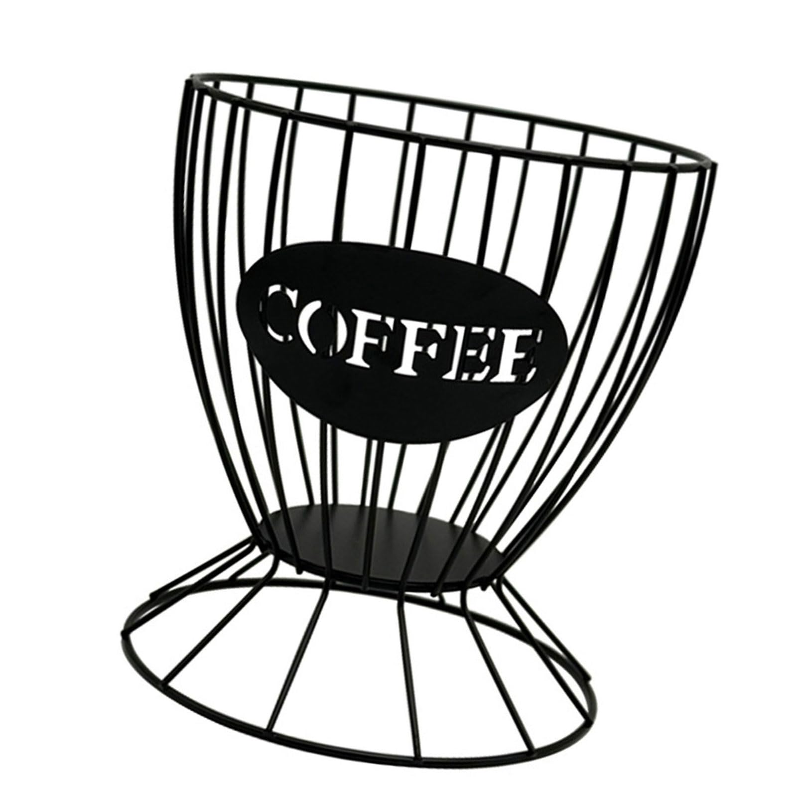 Carotoe 0339 Black Without C Sturdy Coffee Pods Rack With Lid Modern Coffee Holder Metal Storage Rack Multifunctional Display Stand Containers