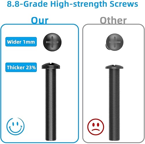 Miniatura 3 de HOME VISION Tornillos de montaje para TV completo con kit de accesorios de montaje de TV M4, M5, M6 y M8, arandelas y espaciadores incluidos, se