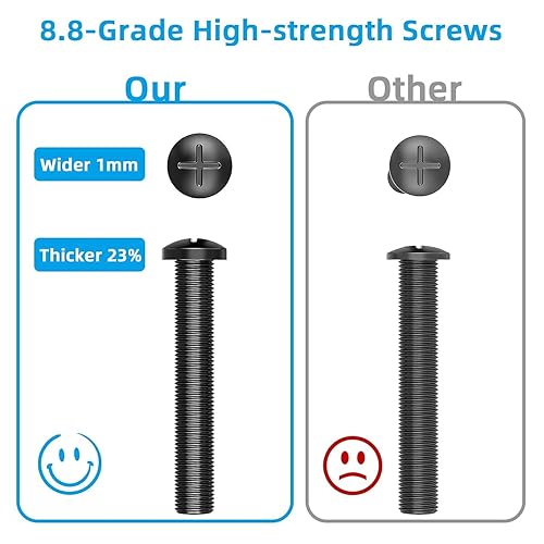 Miniatura 3 de Tornillos para montaje de TV HOME VISION - Kit completo con tornillos de montaje de TV M4, M5, M6 y M8, arandelas y espaciadores incluidos