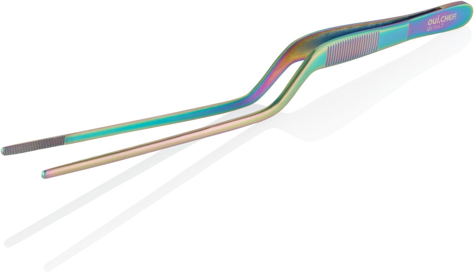 High Precision Top Quality Offset Chef's Tweezers - Oil Slick (20cm)