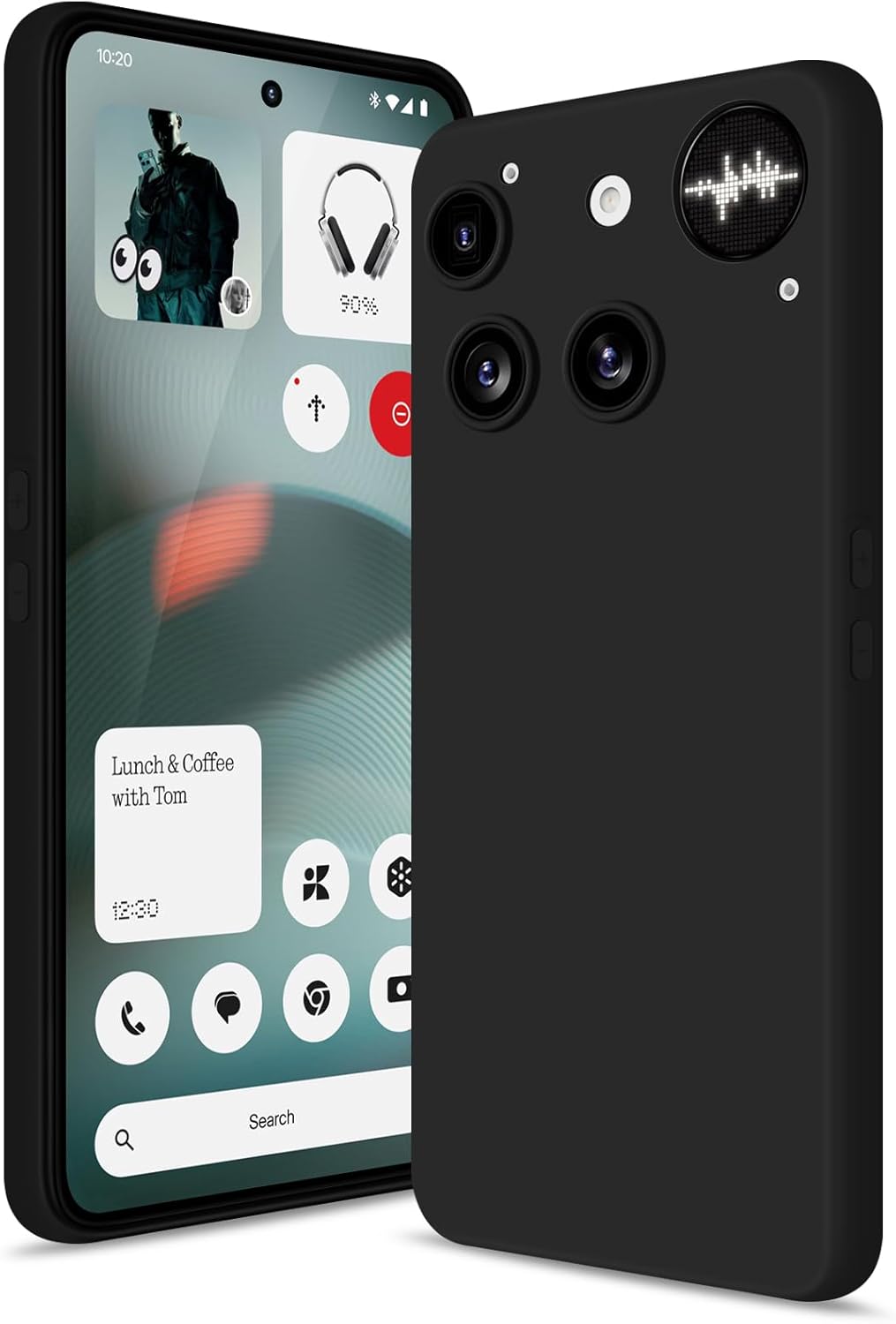 Btstring Case for Nothing Phone 3, Soft Silicone Case with Upgraded Camera Protection, Shockproof Slim Case Cover with Anti-Scratch Microfiber Lining, Black