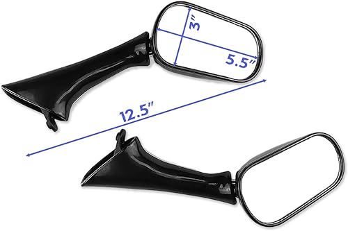 Miniatura 4 de HTTMT MT076-BK - Espejos de repuesto originales negros compatibles con CBR 600 F2 F3 1993-1997 CBR900RR 1993-1996 CBR1000F 1990-1997 VFR750F