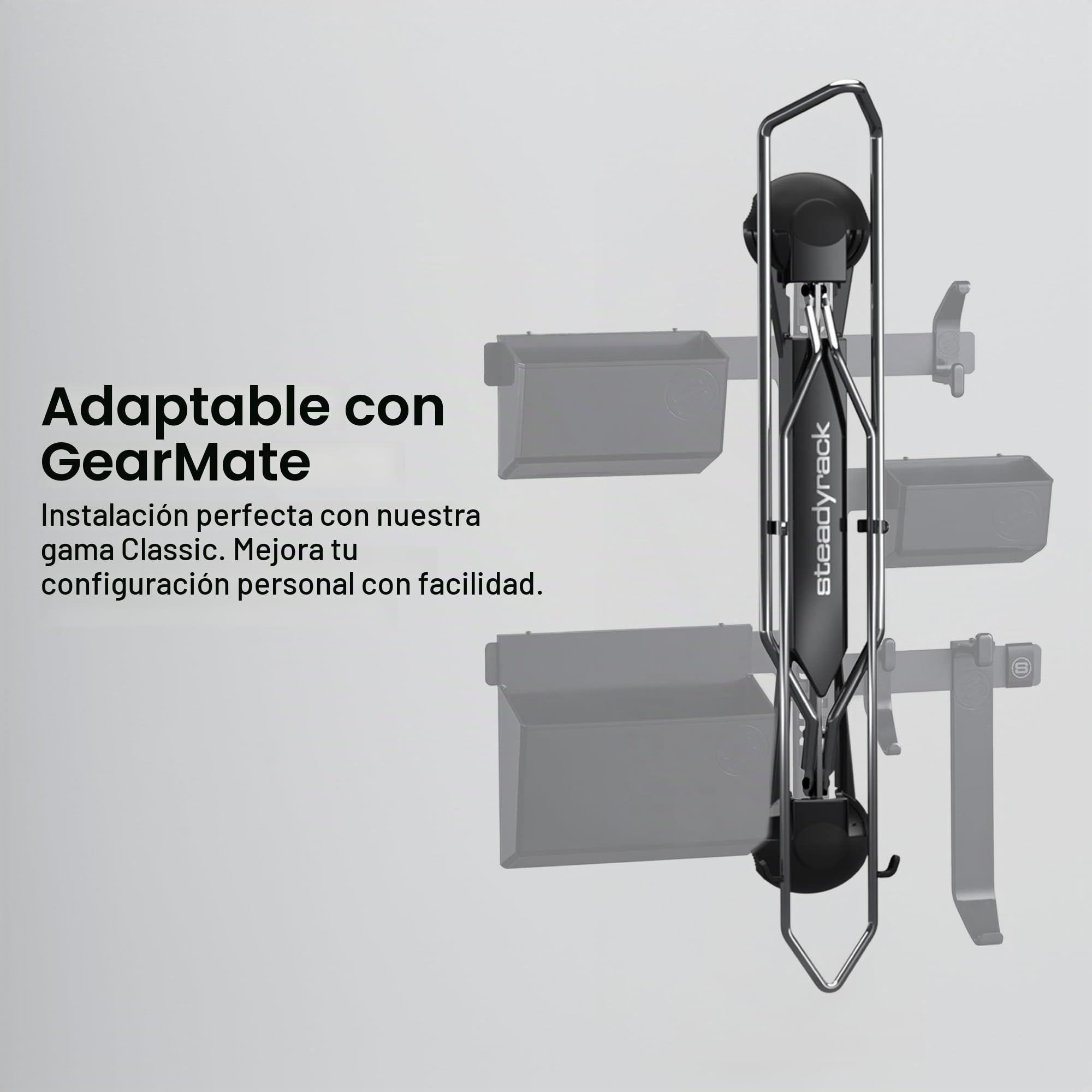 Steadyrack Portabicicletas - Soporte giratorio para bicicleta de montaña, soporta hasta 35 kg, apto para ruedas de 20 a 29 pulgadas y neumáticos de 2,1 a 2,8 pulgadas, montaje en pared plegable para