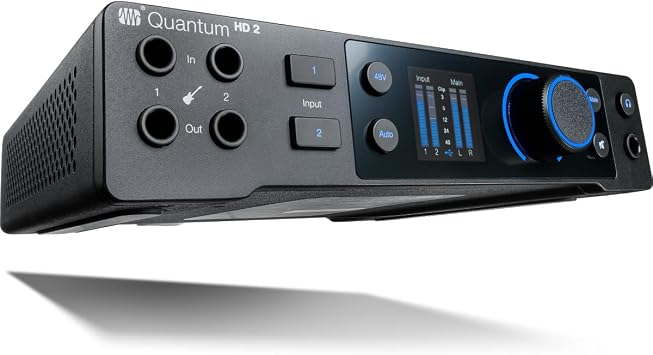 PreSonus Quantum HD2-20 x 24, 32-bit/192 kHz USB-C Sound Card, 12-month Membership for Studio One+ Hybrid with Permanent Studio One Pro License