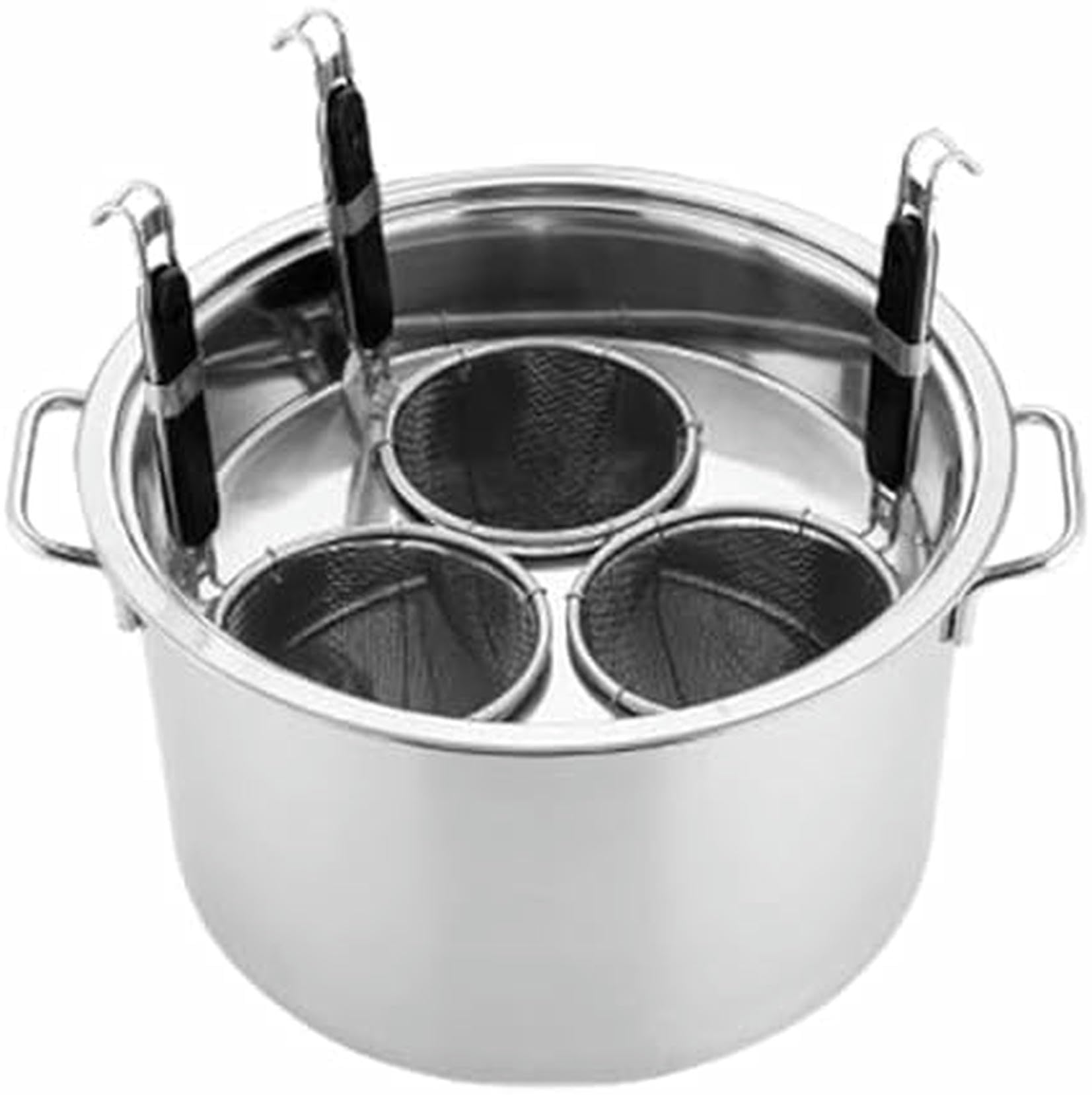 Set di pentole per Pasta in Acciaio Inossidabile (con scolapasta) - Pentola da Cucina a 3/4/5 Fori, Adatta per cucine domestiche e di ristoranti - Strumento di Cottura efficiente