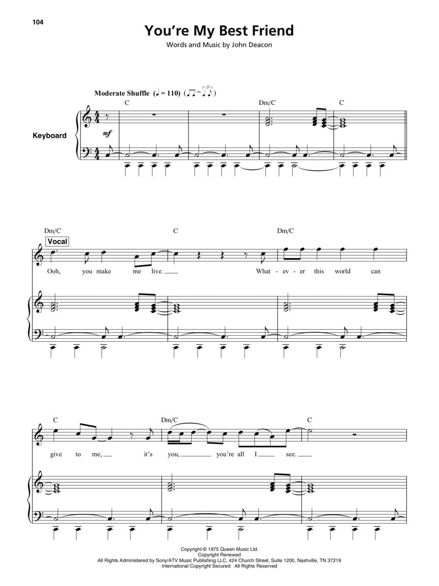 Queen Note-for-Note Keyboard Transcriptions.