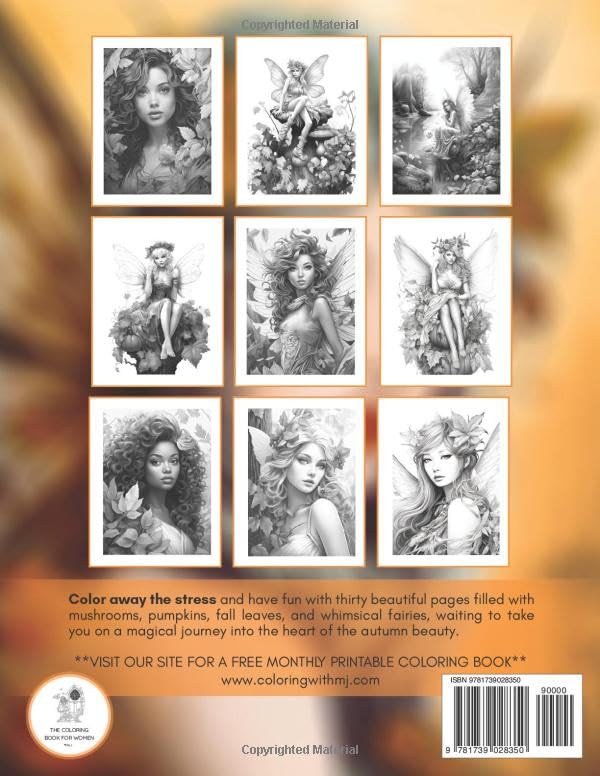 Snapklik.com : Autumn Coloring Book: 30 Fall Themed Forest Fairy ...