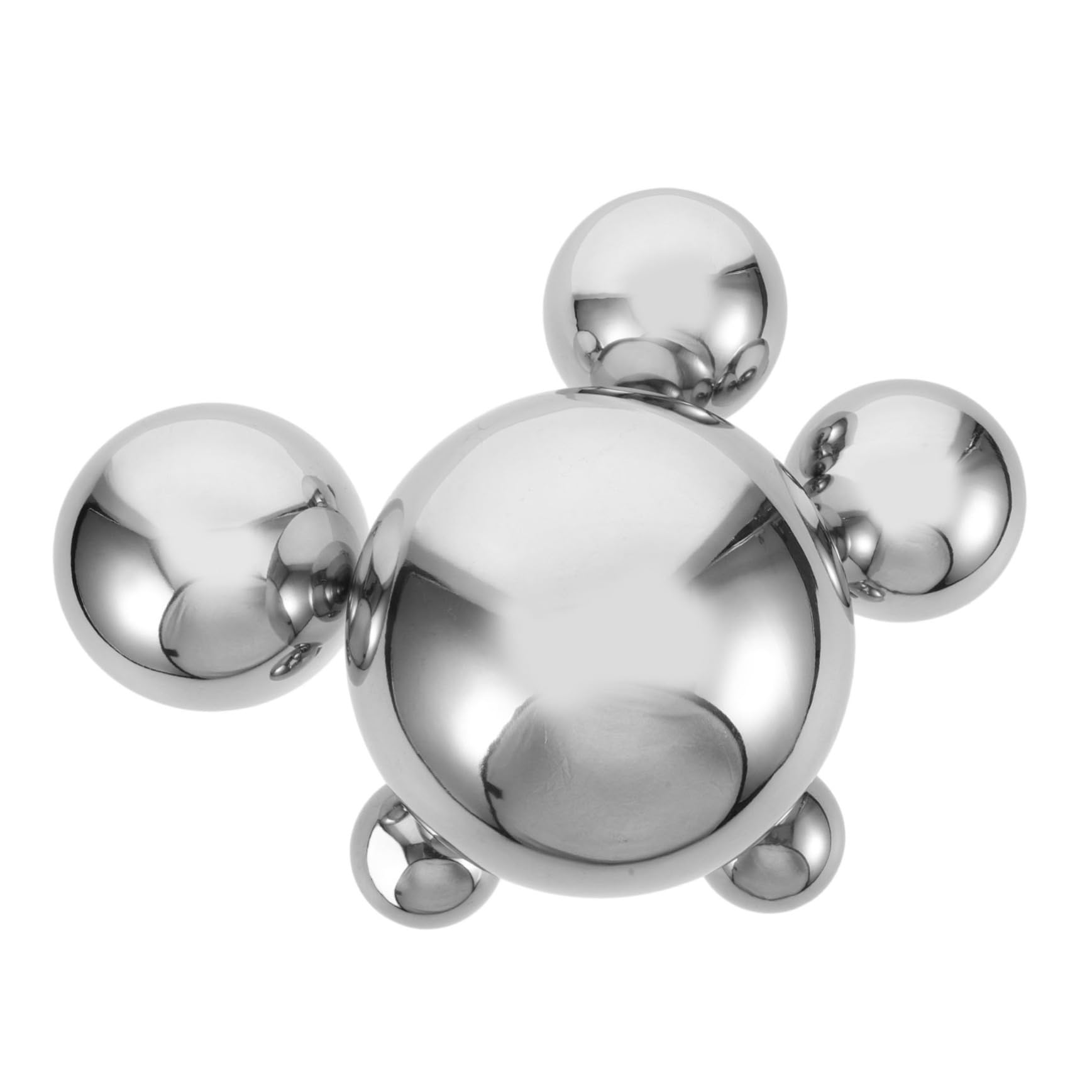OFFSCH 6pcs Polished Garden Mirror Balls Stainless Steel Reflective Spheres for Home Yard Patio Enhancement