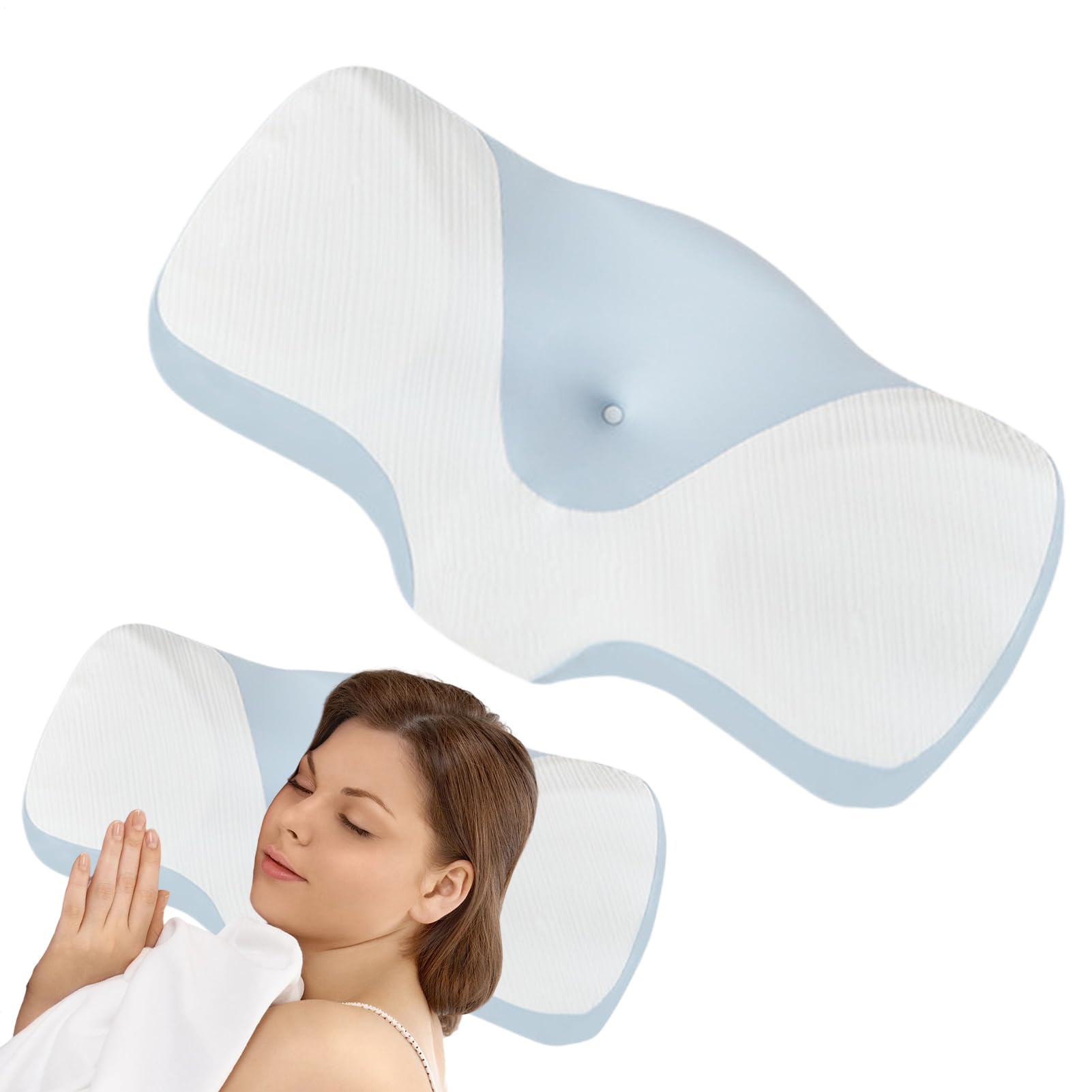 Oreiller cervical ergonomique pour dormeur sur le dos et côté