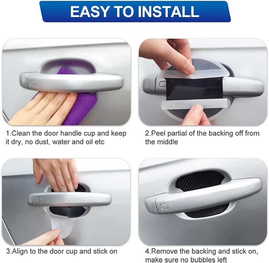 JDMON Medium & Large Car Door Handle Cup Scratch Protectors, 8pcs