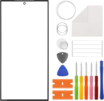 Duotipa NEW Front Glass Panel Replacement for Samsung Galaxy S24 Ultra-6.8 inch, Front Glass Screen Replacement with OCA with Repair Tools Kit-No LCD Screen and Touch Digitizer
