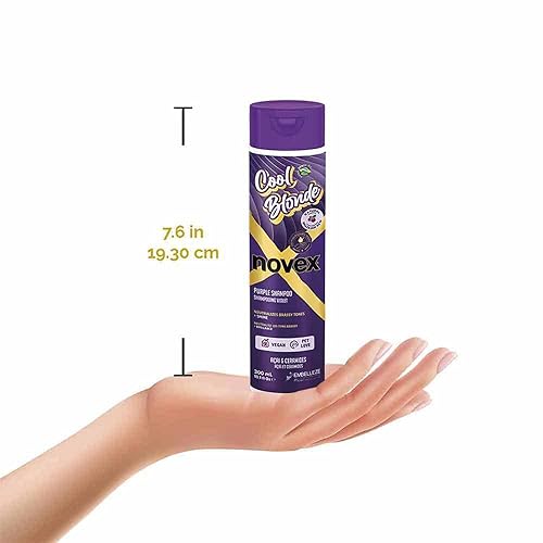 Miniatura 5 de NOVEX Cool Blonde Purple Toning Shampoo 10.1oz/ 10.1 fl oz - Champú morado neutraliza, tonifica con extracto de acai y ceramidas para cabello rubio,