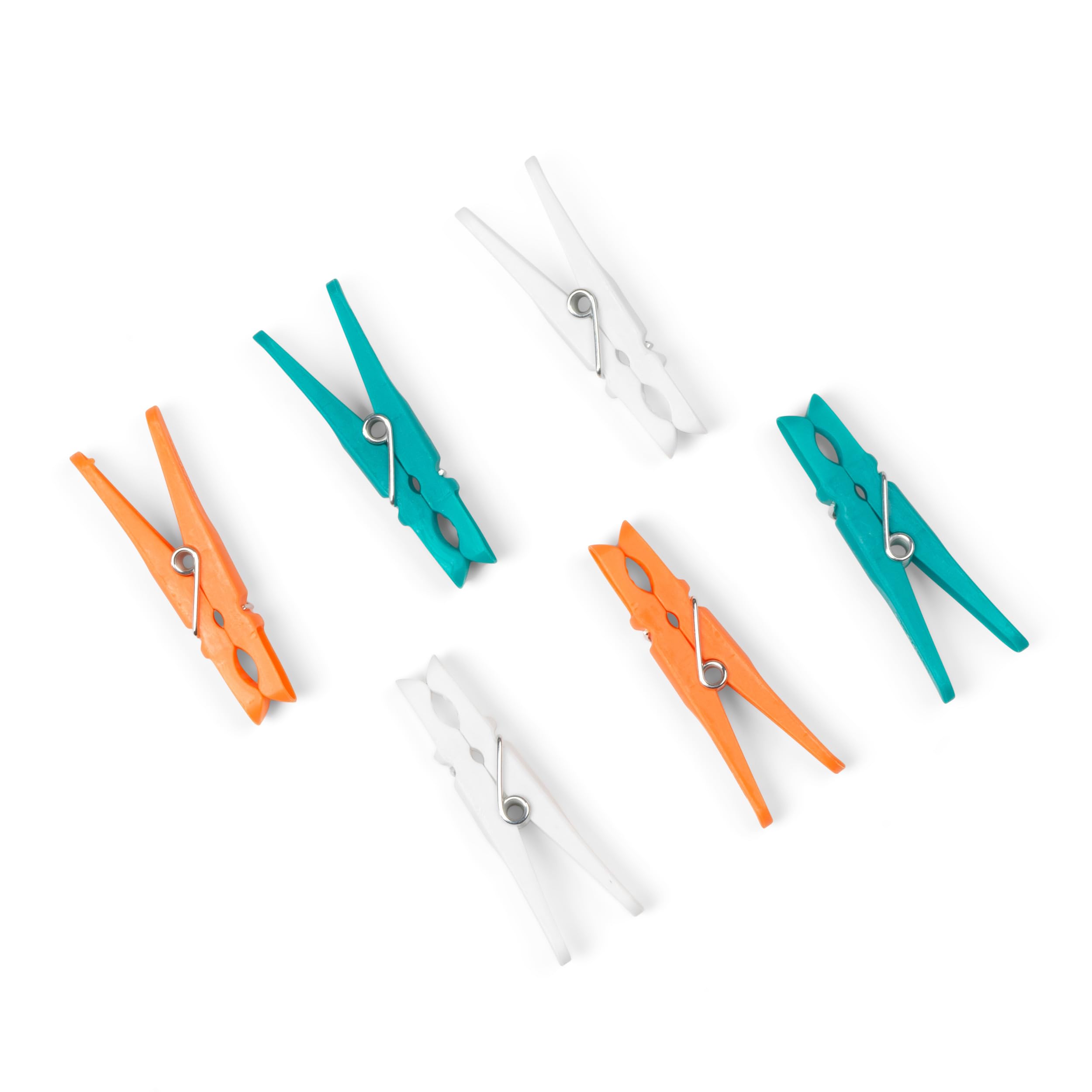 Beldray LA028297TQEU Ultra Grip 48 Stück Wäscheklammern mit Aufbewahrungskorb, Wäscheluft-Clips für Wäscheständer Wäschleine, winddichte Kleiderklammern, Mehrfarbig Kunststoff mit starkem Griff