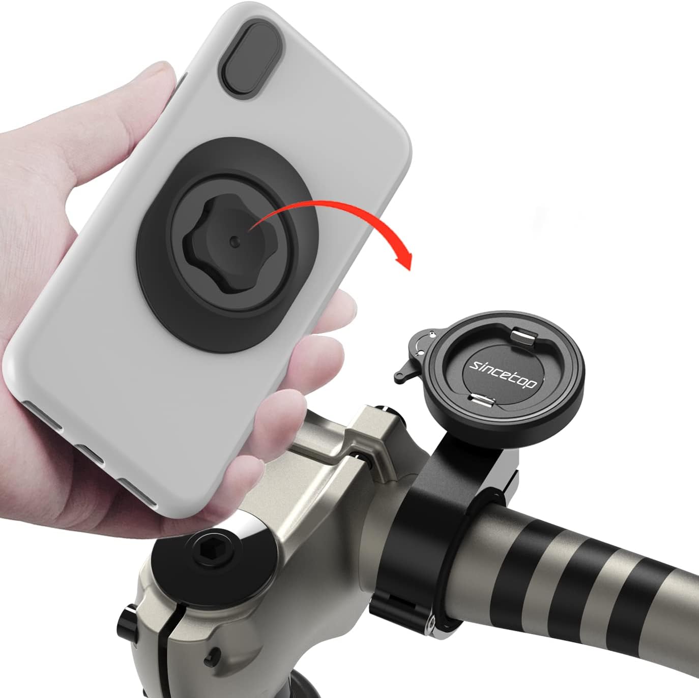 Spigen Gearlock Bike Phone Holder with Universal Adapter, Stem Type