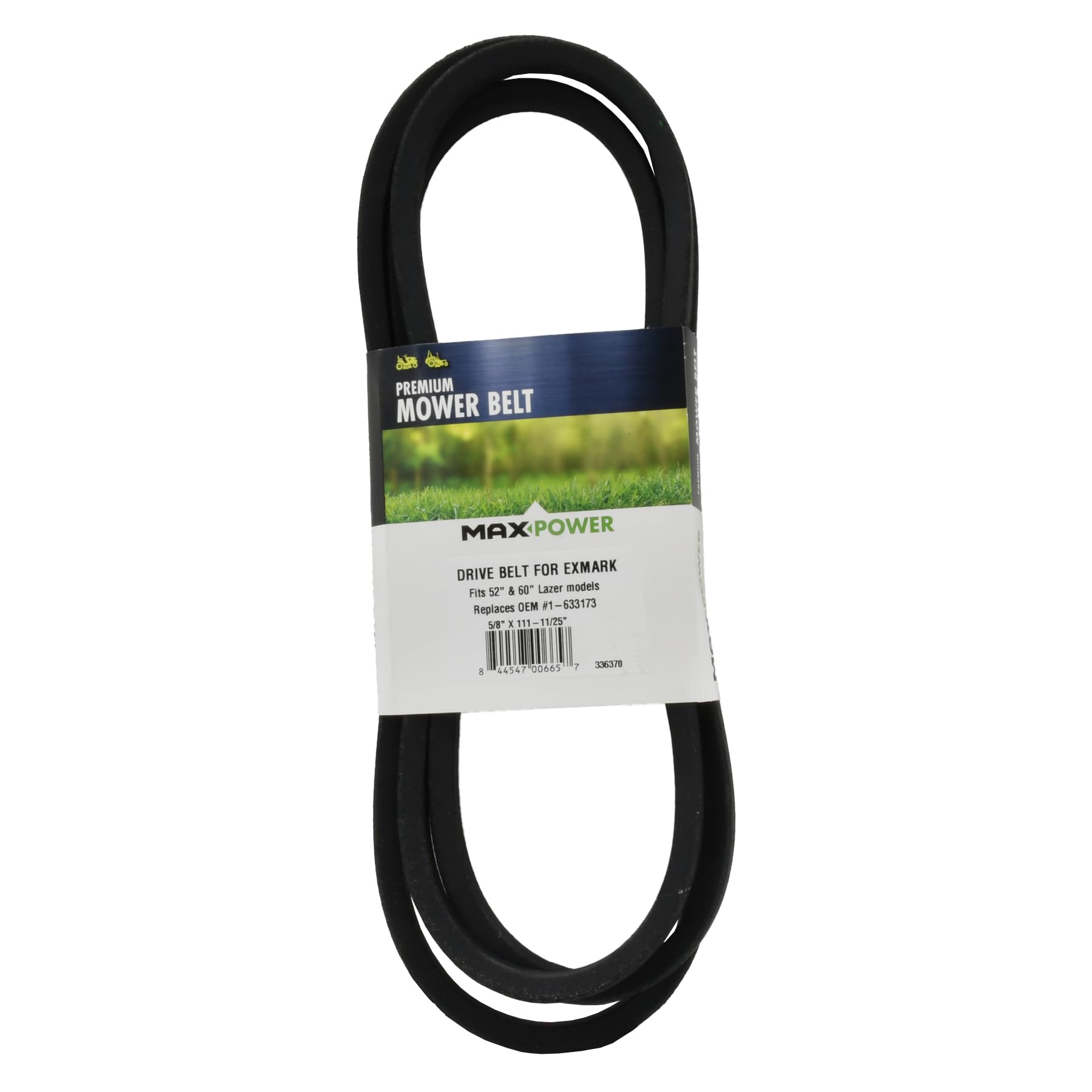 Maxpower 336370 Cinghia di trasmissione per falciatrice per ponti Exmark Lazer da 52 pollici e 60 pollici modello 1-633173
