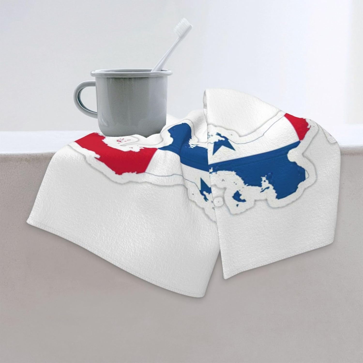 Panama Flag Map Print Hand Towels for Kitchen, Decorative Bathroom Towels Decor Farmhouse Cute for Men Women Gifts