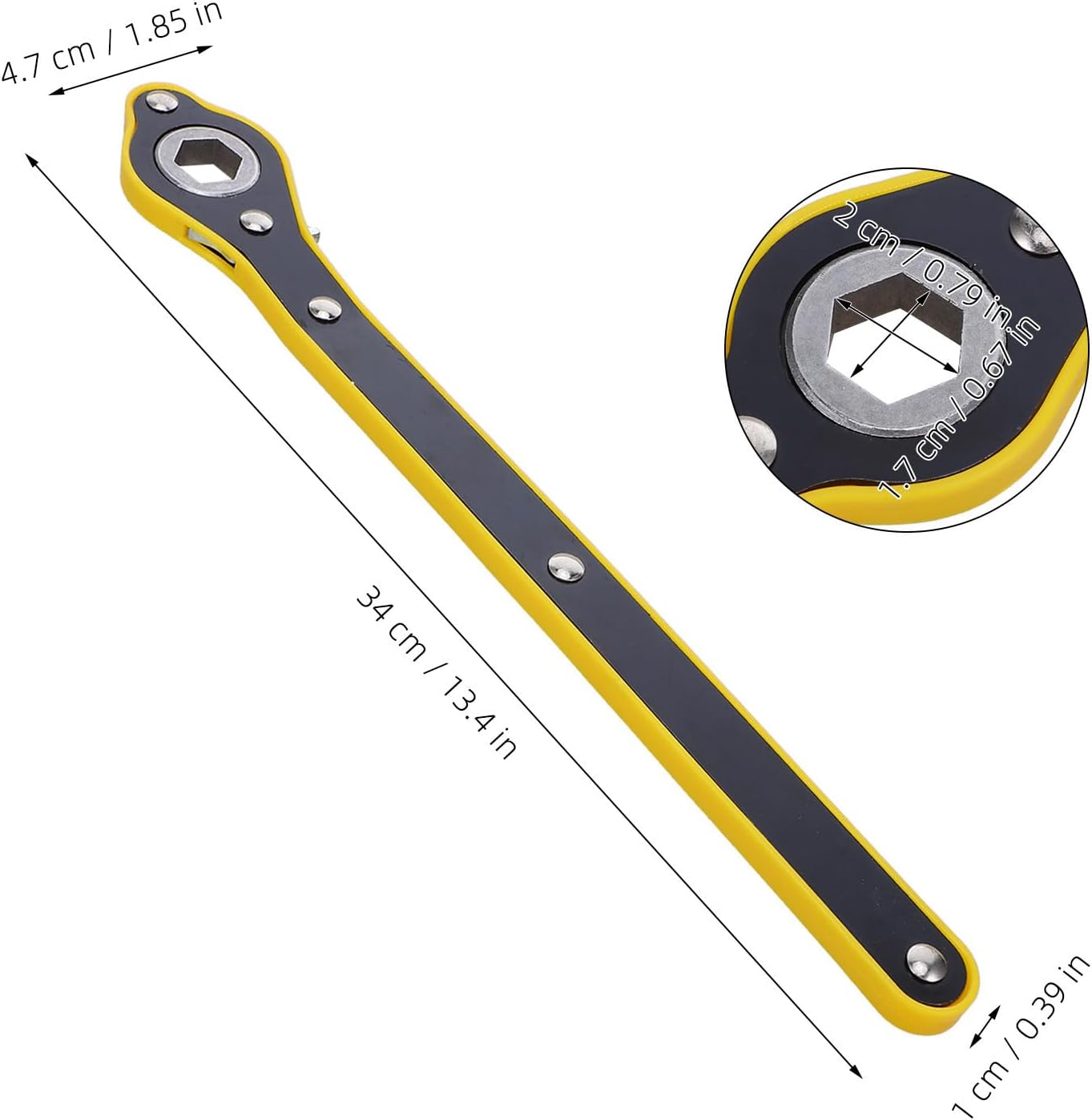 Car Jack Ratchet Wrench with Ergonomic Handle for Trucks Motorcycles