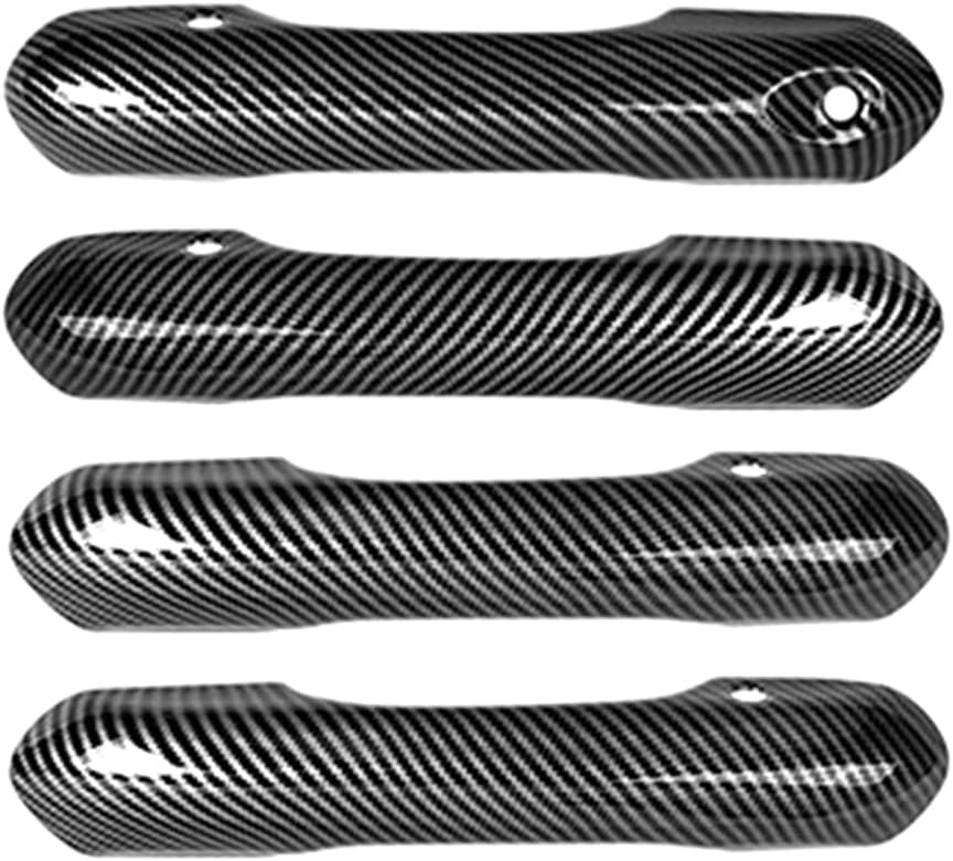 Car Accessories Fit for Ford Explorer 2020 2021 2022 2023 Exterior Door Handle Cover Trims (Carbon Fiber Style) ABS 4PCS with Smart Entry Holes