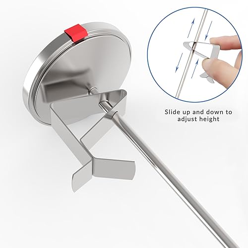 Miniatura 7 de Termómetro de cocina de acero inoxidable de 8 pulgadas para freír termómetro de caramelo de lectura instantánea con clip, termómetro portátil para