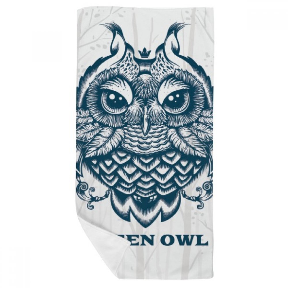 Serviette de bain Reine Chouette Forêt multicolore 35x70 cm douce