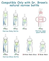 Vista 5 de Sippy Nipple for Dr. Brown's Narrow Bottle & Sippy Spout Bottle, Soft 100% Silicone Baby Bottle Straw Nipple, 6m+, 5 Count