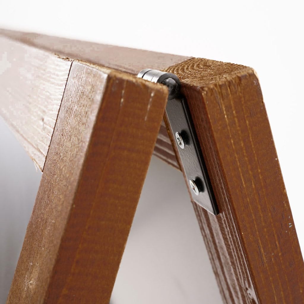 Cavalletto bifacciale con cornice in legno e lavagna magnetica nera 59x119cm scrivibile per esterno ed interno per lunga durata per ristoranti e negozi