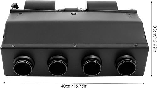 Vista 19 de Unidad de ensamblaje de evaporador de aire acondicionado y kit de calentador, 880 pies/min 137 BTU 3 velocidades AC 12 V evaporador eléctrico debajo