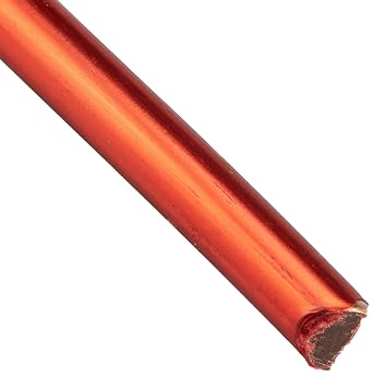 Magnet Wire, Enameled Copper Wire, 14 AWG, 8 oz, 40 Length, 0.0655" Diameter, Red