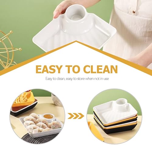 Miniatura 8 de Kichvoe Plato de sushi Plato de servir de 3 uds. Plato de sushi Plato de servir para el hogar Bandejas de servir Plato de fruta Plato de bola de