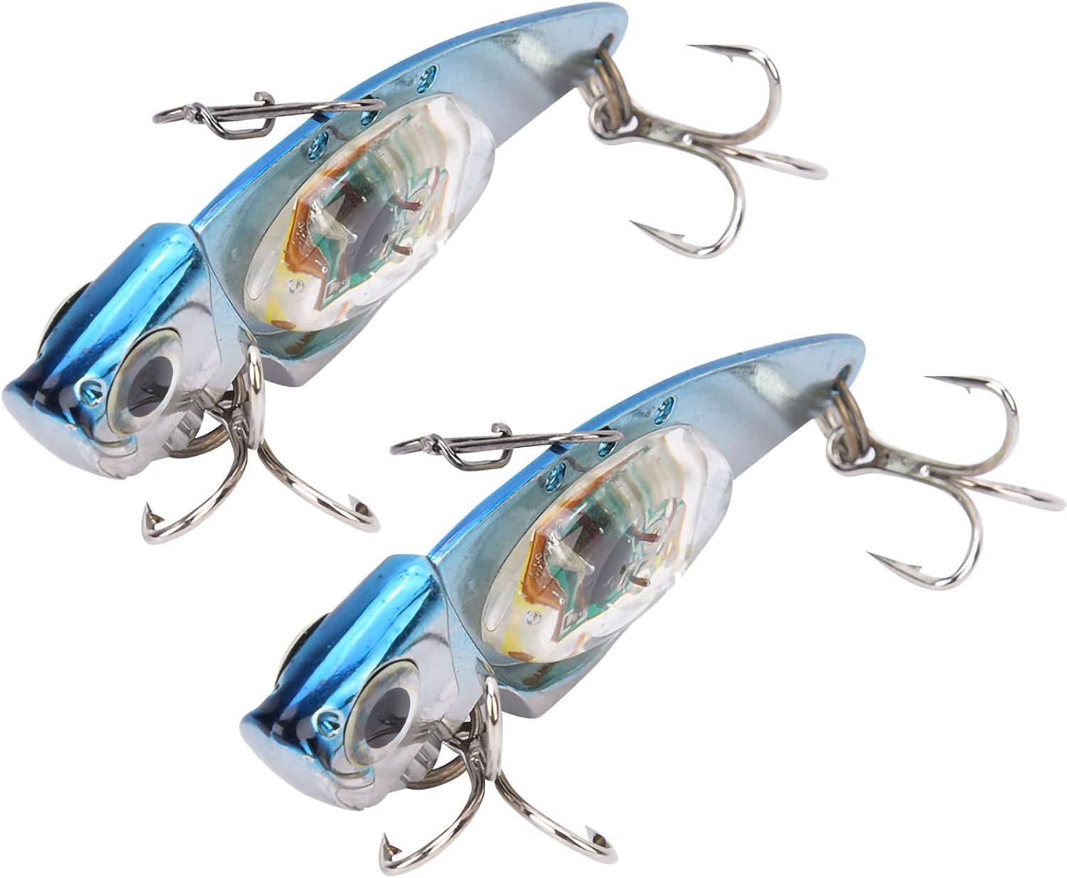 Pack of 2 LED Fishing Lures, Underwater Night Light lamp, Fish, Attractor, Fish Bait, Fishing Tackle