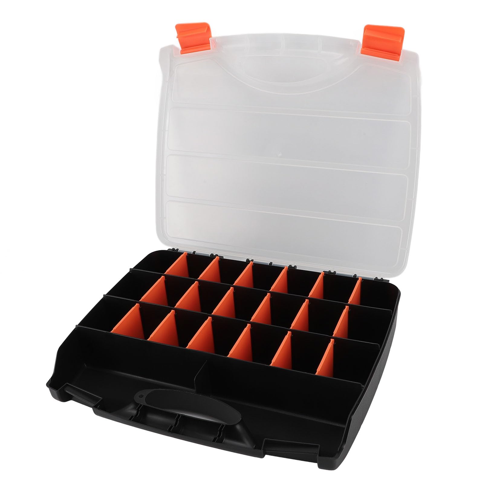 Jelquix Hardware Organizer Box, Small Parts Storage Box, Tools Organizer Container with Removable Plastic Dividers for Screws Nuts Nails Bolts Beads