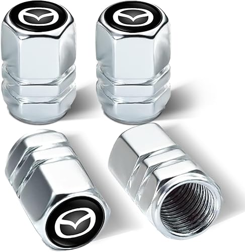 ORcow Tapones de válvula de neumático, para Mazda CX-5 CX-7 CX-8 M6 MX5 RX7 RX8 A8 CX9 MX6 R3 M2 M5 todos los modelos, 4 tapas de rueda de diseño