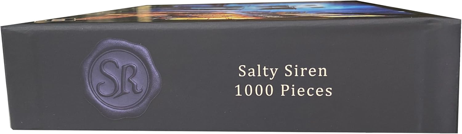TheStillroom - Salty Siren - 1000 Piece Jigsaw Puzzle for Adults | Rainy Night Pirate Harbor (Matte)