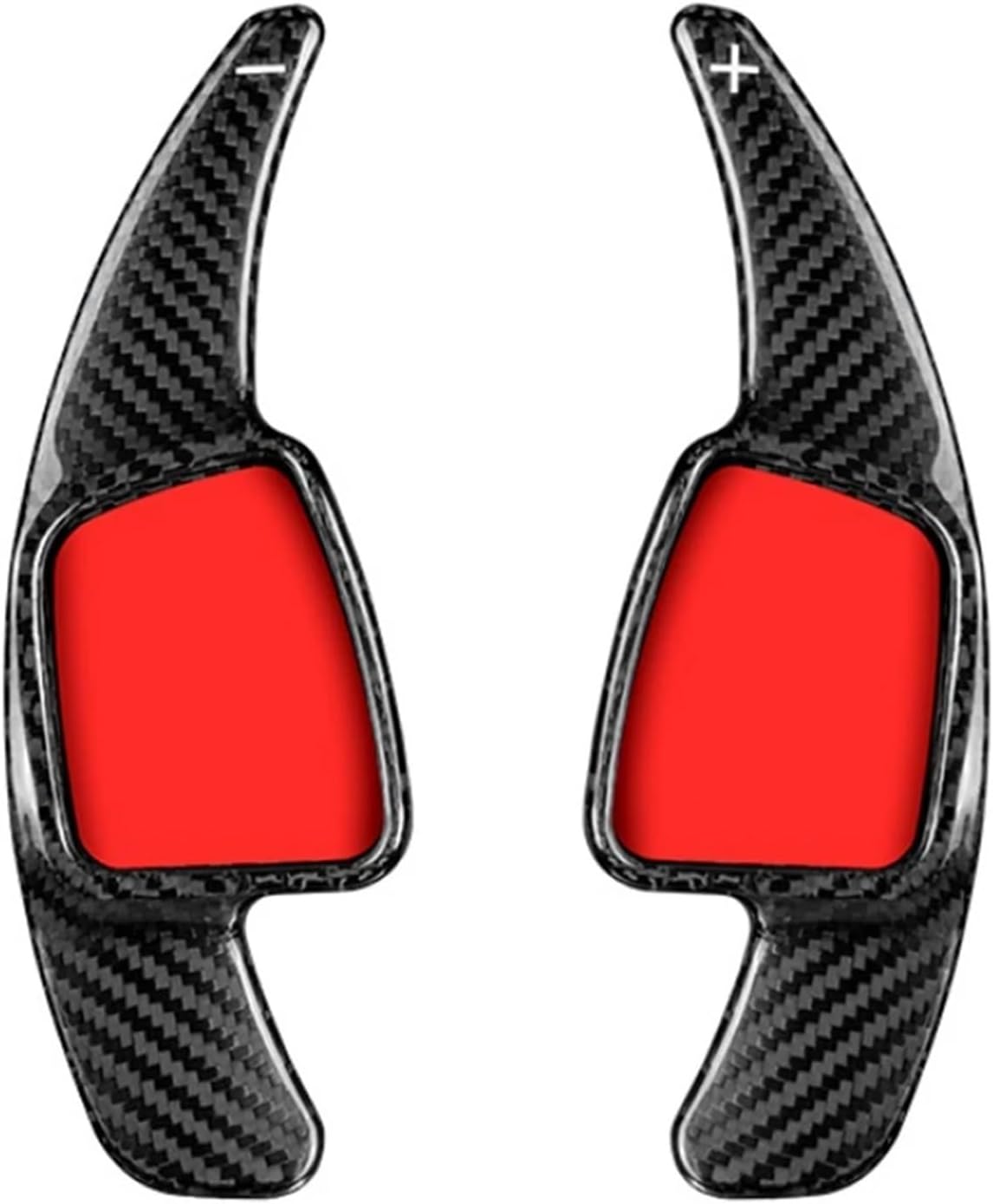 Car Carbon Fiber Pattern Pattern Steering Wheel Paddle Shift Extension Shifter A3 A4 A5 S3 S4 S5 Q7 TT TTS Accessories,Black