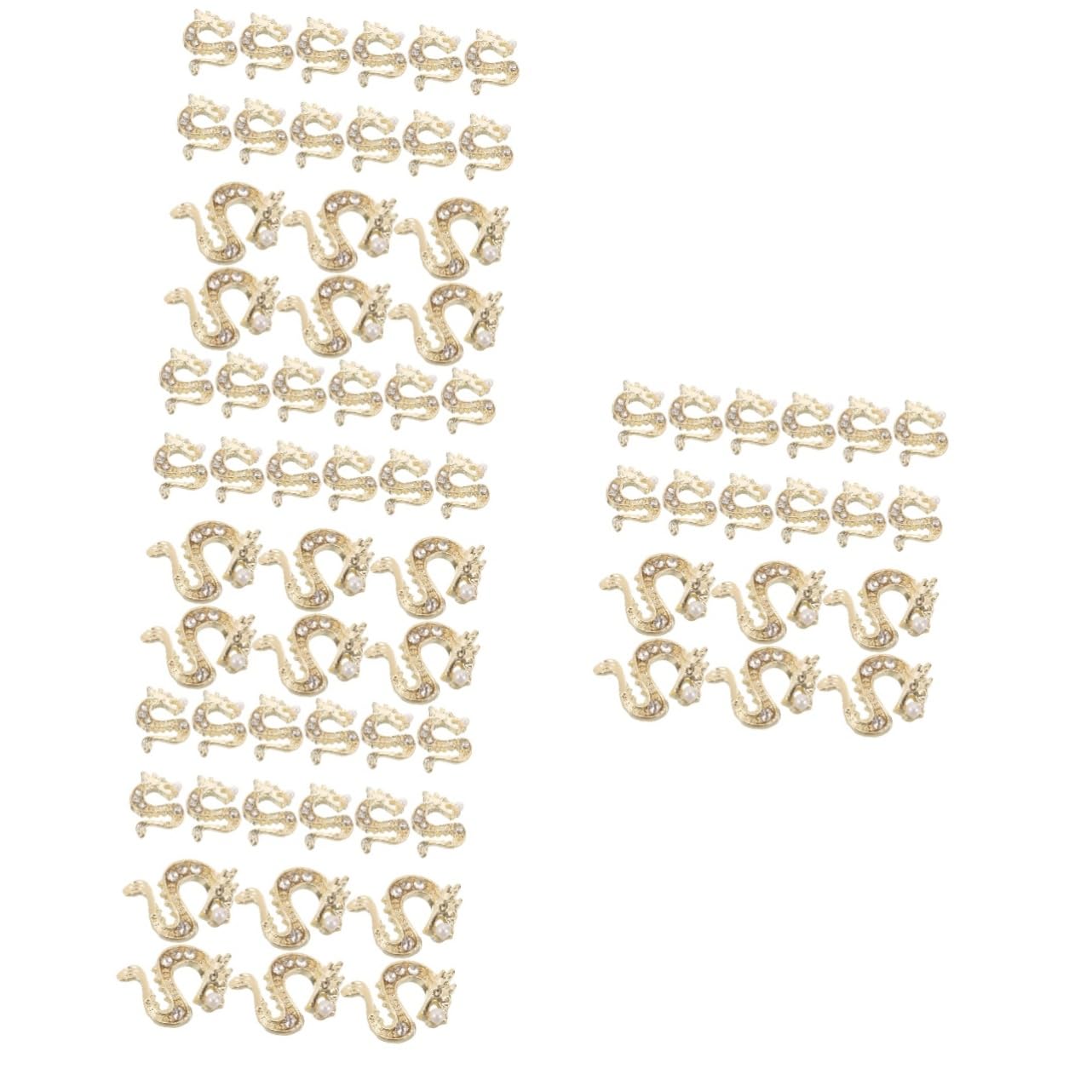 Ipetboom 200pezzi Ciondoli Per Unghie Forma Di Drago Con Decorazioni Strass Accessori Per Manicure Stile Cinese Elegante Di Ornamenti Per Unghie Da Salone o Uso Domestico