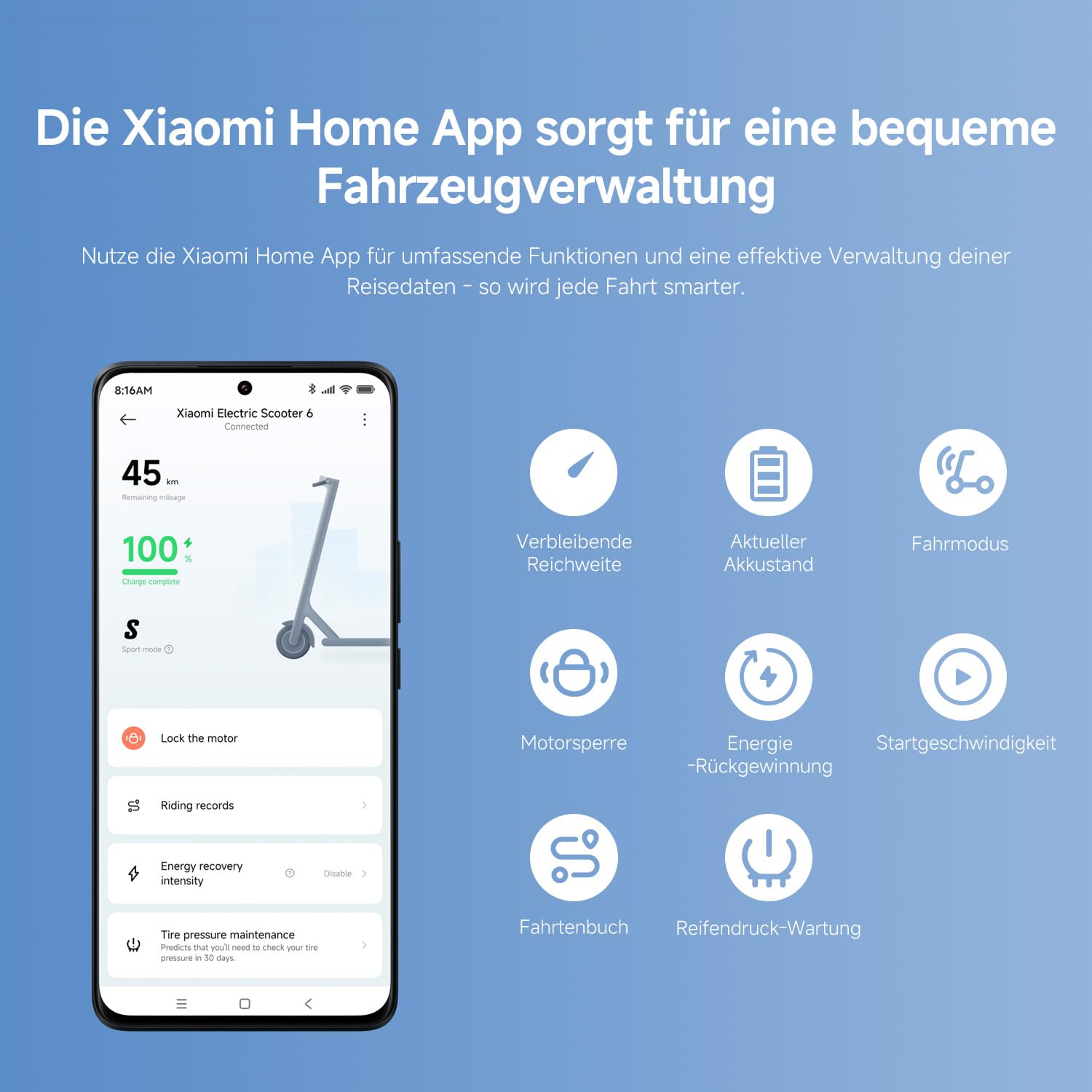 Xiaomi E-Scooter 6 Ultra, 6 Max, 6 Pro mit Deutscher Straßenzulassung (Max 20km/h, bis 75km Reichweite, 12" Tubeless-Reifen, Doppelfederung, Doppelbremse, Apple Find My, App, Faltbarer Scooter)