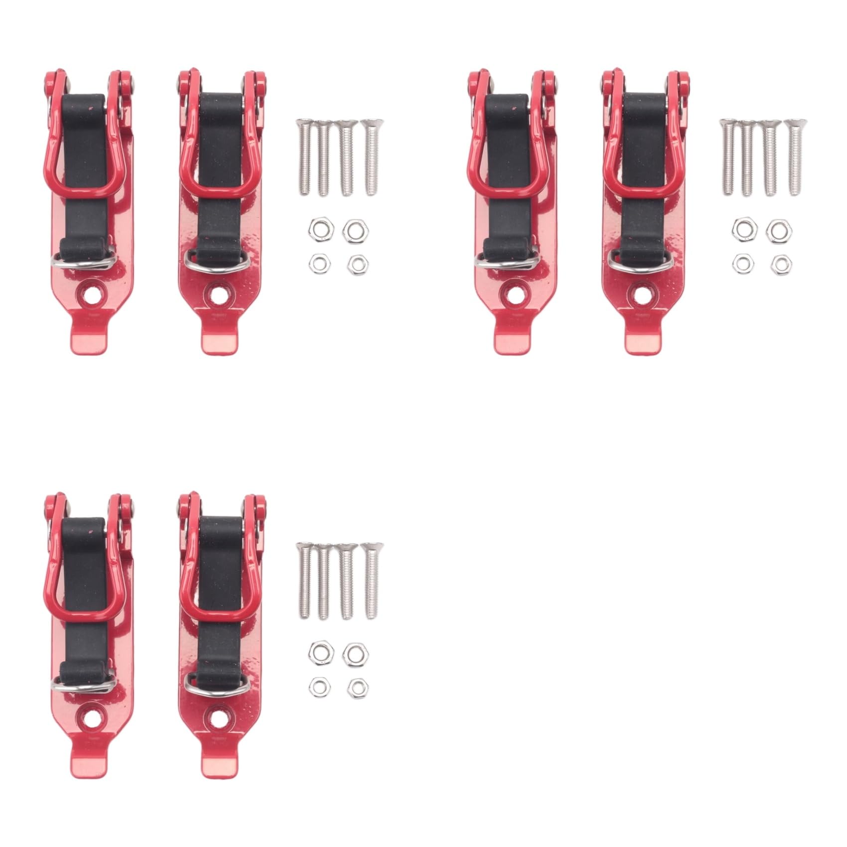 Jnchdghwa Red 6Pcs Shovel Holder Car Luggage Rack Holder Tool Quick Release Clamp Shovel Ax Wall Mount Bracket For Car Trailer Rv Boat