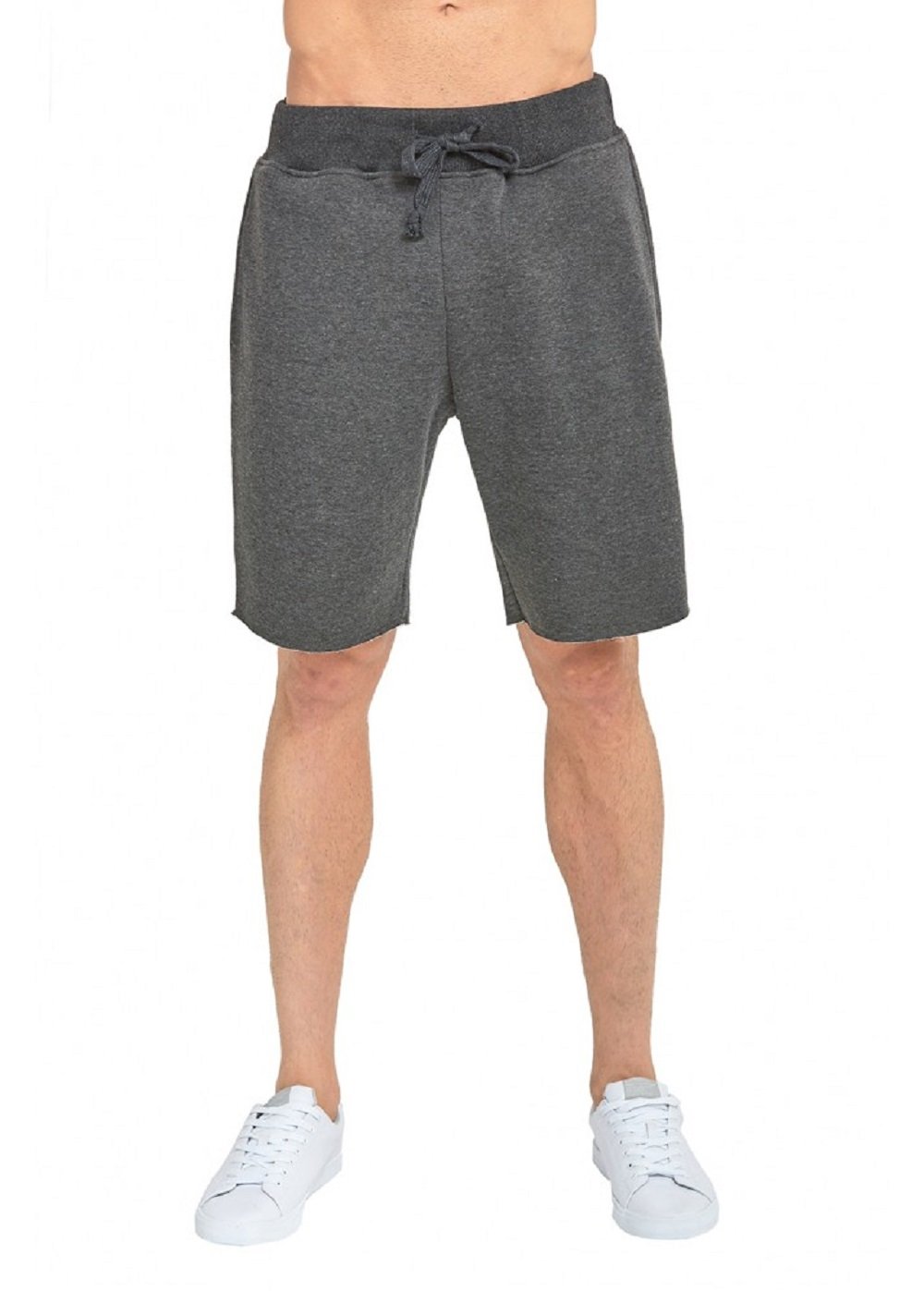 JMR Men's Cotton Lounge Fleece Shorts with Side Pockets, Elastic Waist Bands, and Drawstring Closure