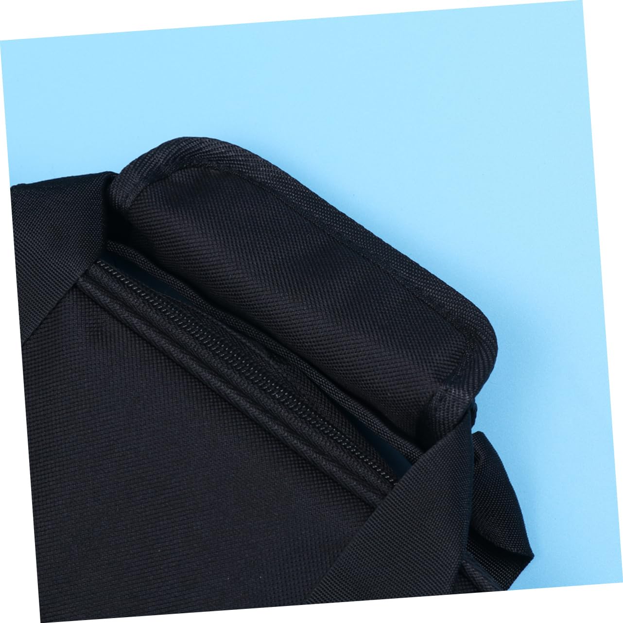 ibasenice Custodia per Bacchette Batteria Zaino in Pvc Nero, Design Curvo e Doppio Gancio, Maniglia per Pratica e Concerto