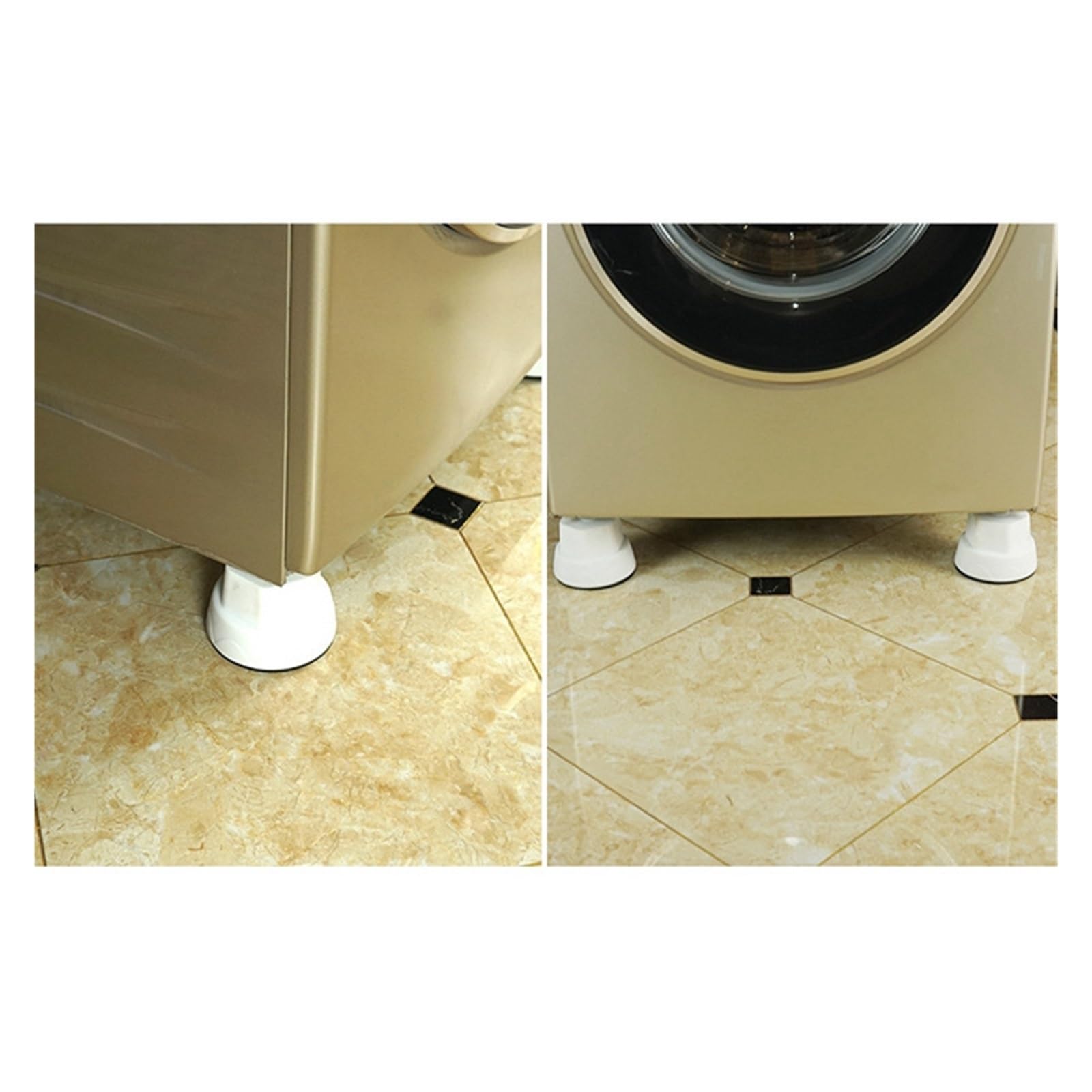ALturn 4 Pezzi Cuscinetti antivibranti Piedini for Lavatrice Tappetino Piedini for Lavatrice Piedini for Lavatrice Supporto for la riduzione del Rumore(Gray)