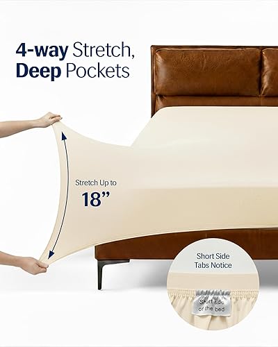 Miniatura 6 de REST® Evercool®+ - Juego de sábanas de iniciación, color marfil Cali King, sábanas transpirables para personas que duermen con calor y sudores