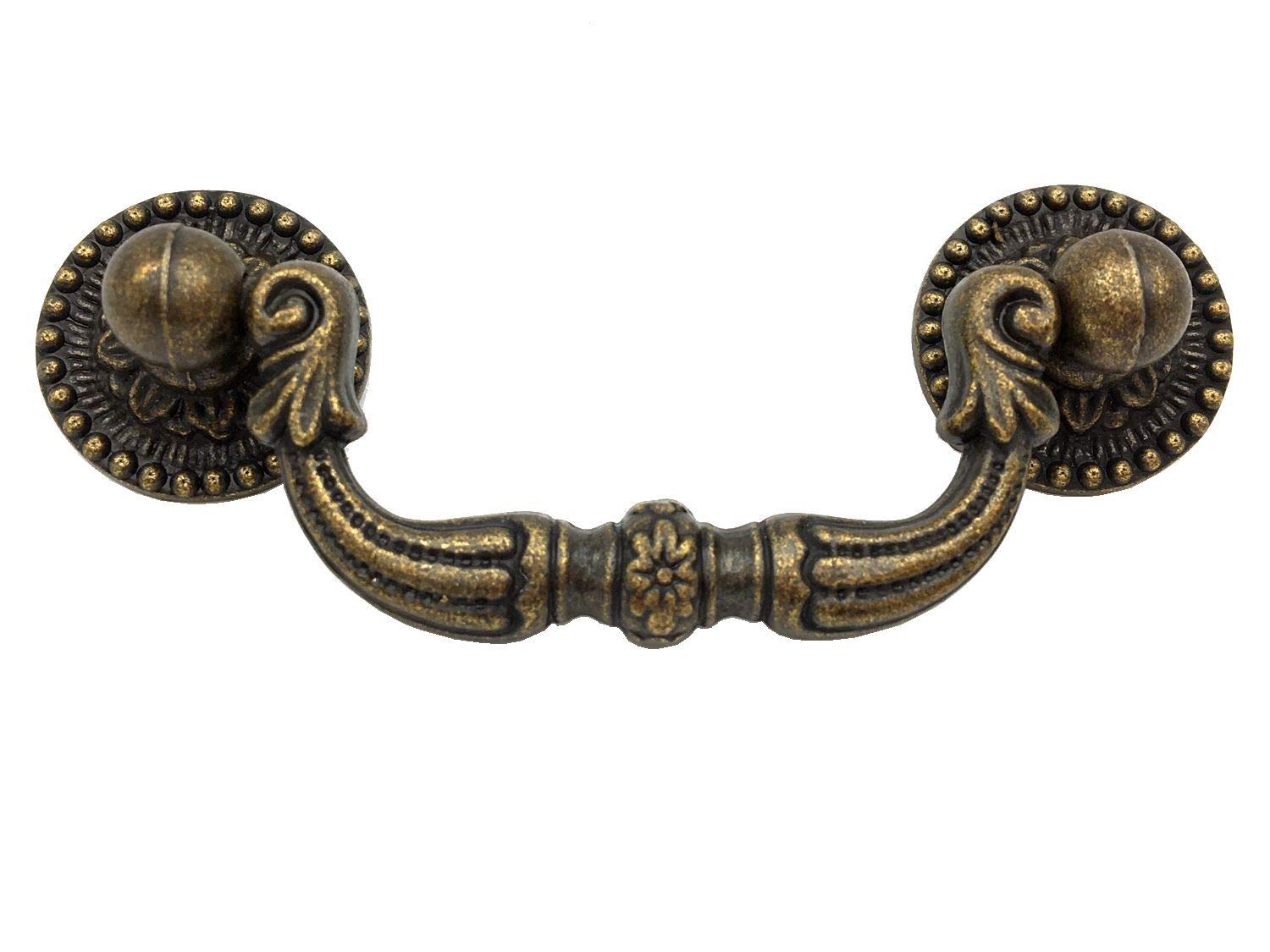 Poignée de meuble vintage entraxe 64mm JCAKES bronze antique pour tiroir