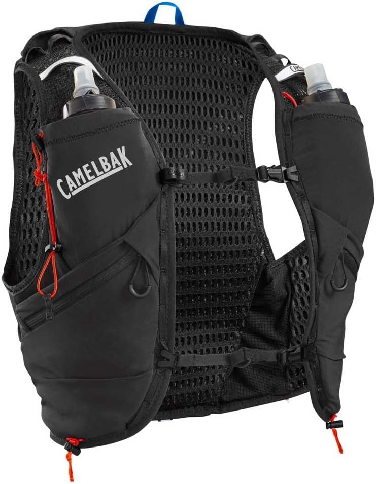 CamelBak Apex Pro Run Endrance Racing Vest with RECCO Technology - Soft Flask Hydration and Trekking Pole Quiver - 4 Sizes, Small - Black