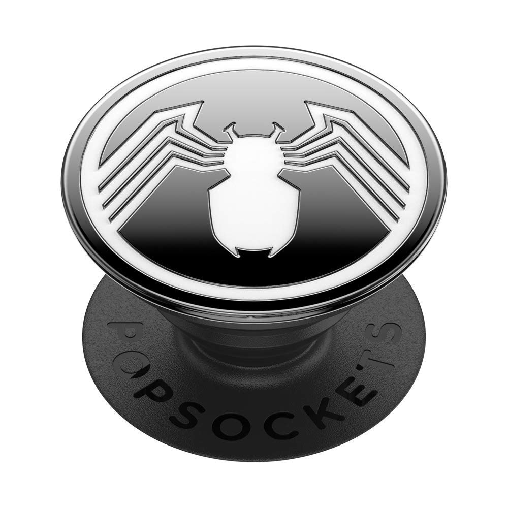 PopSockets PopGrip Griff & Sockel | Austauschbarer Top 'Enamel Black Panther', Kabellos Ladefähig