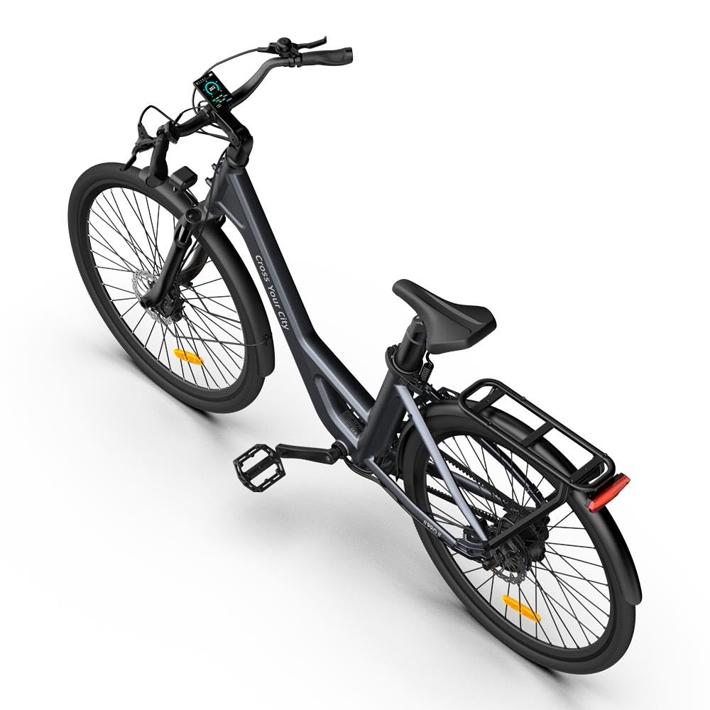 ADO E-Bike Air28 Pro Elektrofahrrad,Pedelec Riemenantrieb,Citybike,e Bike 28 Zoll, 2 Gang, Automatikschaltung, Bafang Heckmotor, Gepäckträger, ebike Damen/Herren