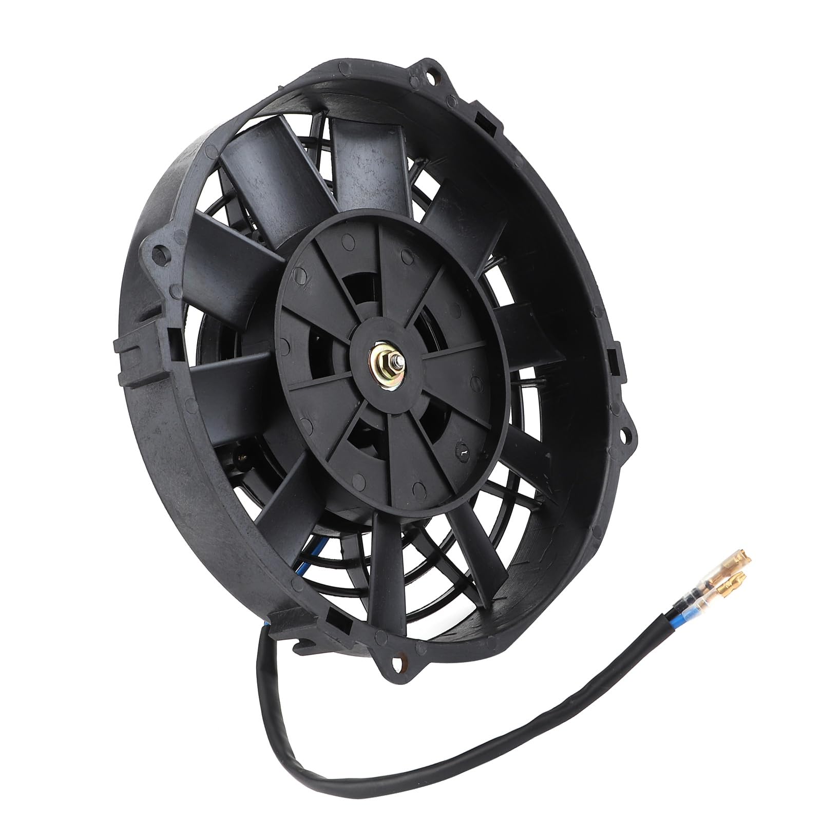 Morsetto fisso-KIMISS 10 lame Ventola del radiatore di raffreddamento elettrico Ventola elettrica universale 8 pollici per radiatore Raffreddamento automatico Aria condizionata 12V 80W
