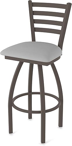 Miniatura 101 de 410 Jackie Taburete de bar giratorio de 36 pulgadas con acabado bronce y asiento de vinilo negro Vinilo negro,Canter Burdeos,Tierra Canter,Canter