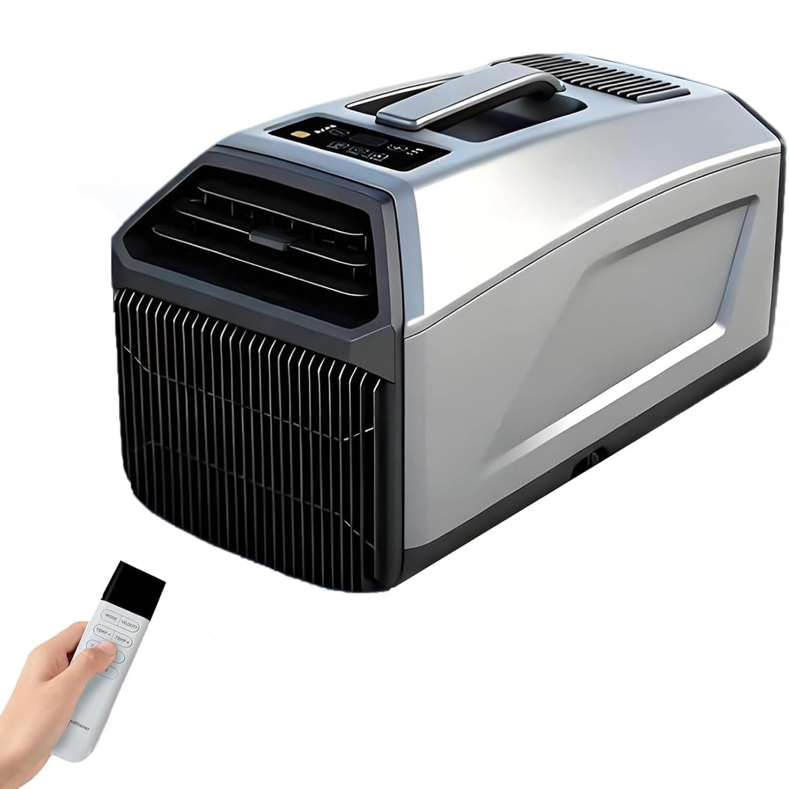 LHUITUI Mini Portable Air Conditioner for Bedroom and Caravan 4000BTU-Grey