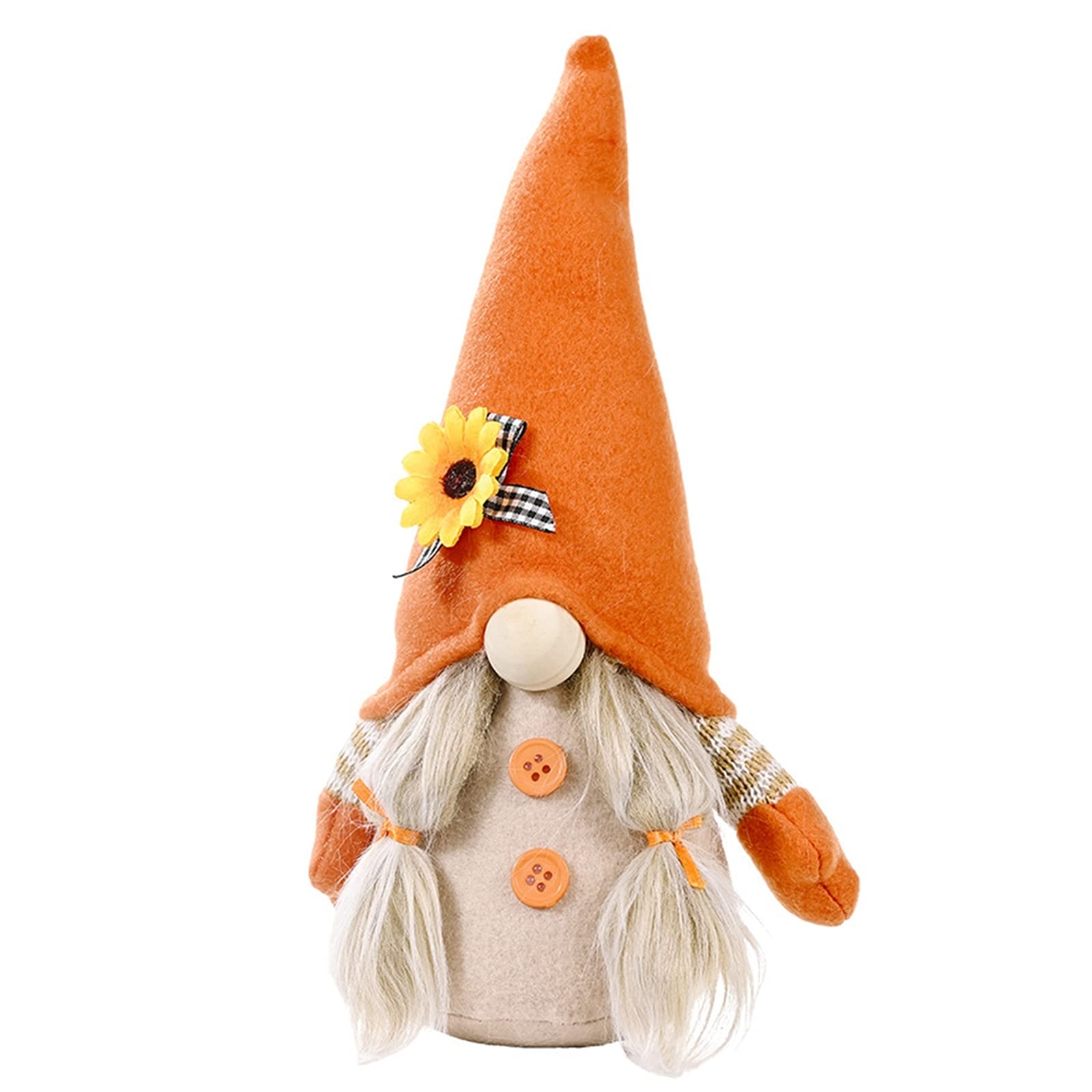 Fall Gnomes Plush Thanksgiving Decorations, Handmade Standing Autumn Gnome Tomte Swedish Gnome Nisse Scandinavian Plush Doll Table Ornament for Home Decor
